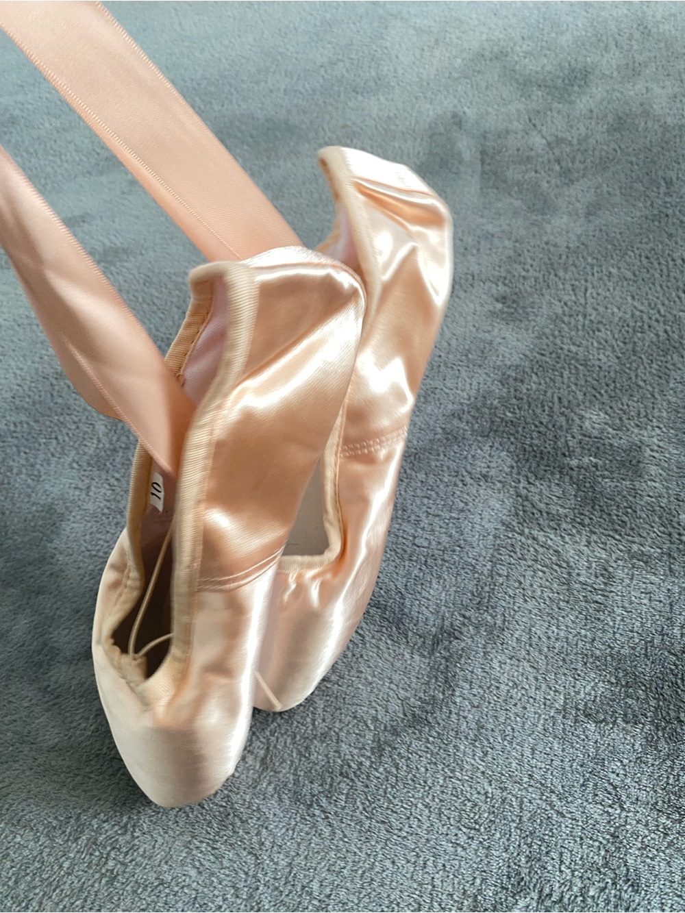 Wendywu Pink Satin Pointe Ballet Shoes Size 10 - Picture 14 of 16